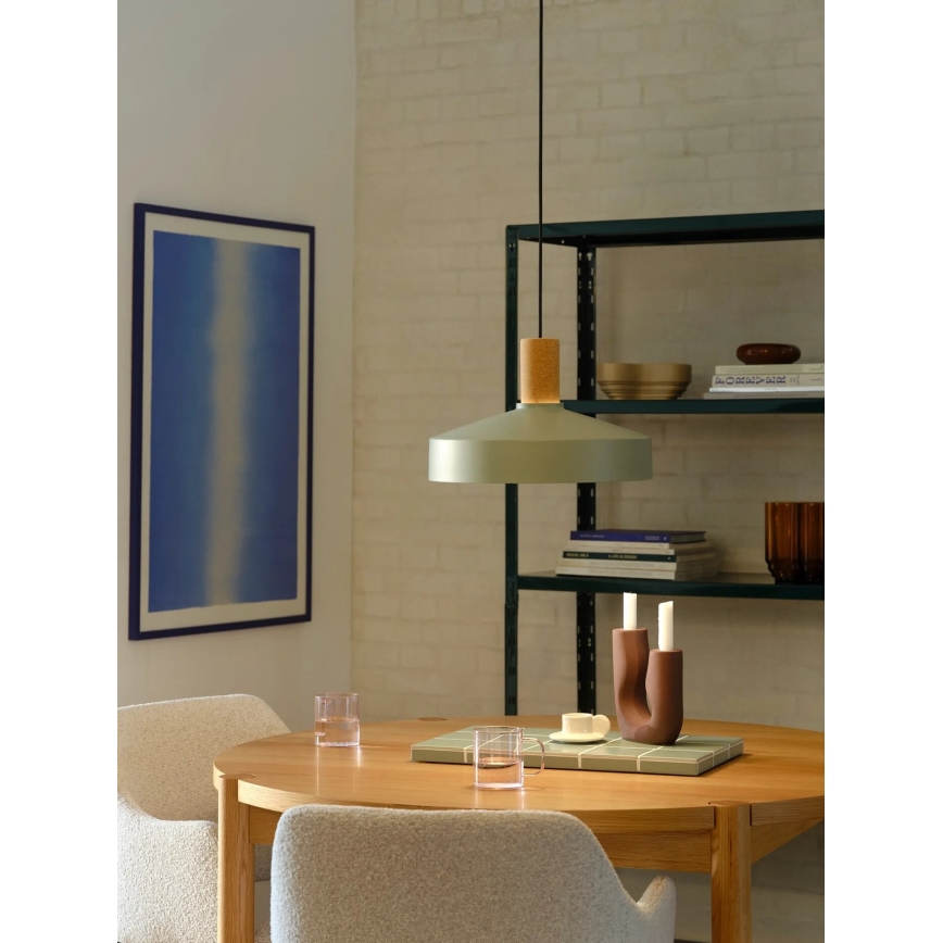 Nordlux - Pendel ELVAS 1xE27/60W/230V diameter 37,5 cm grøn