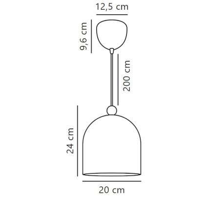 Nordlux - Pendel GASTON 1xE27/40W/230V blå/hvid