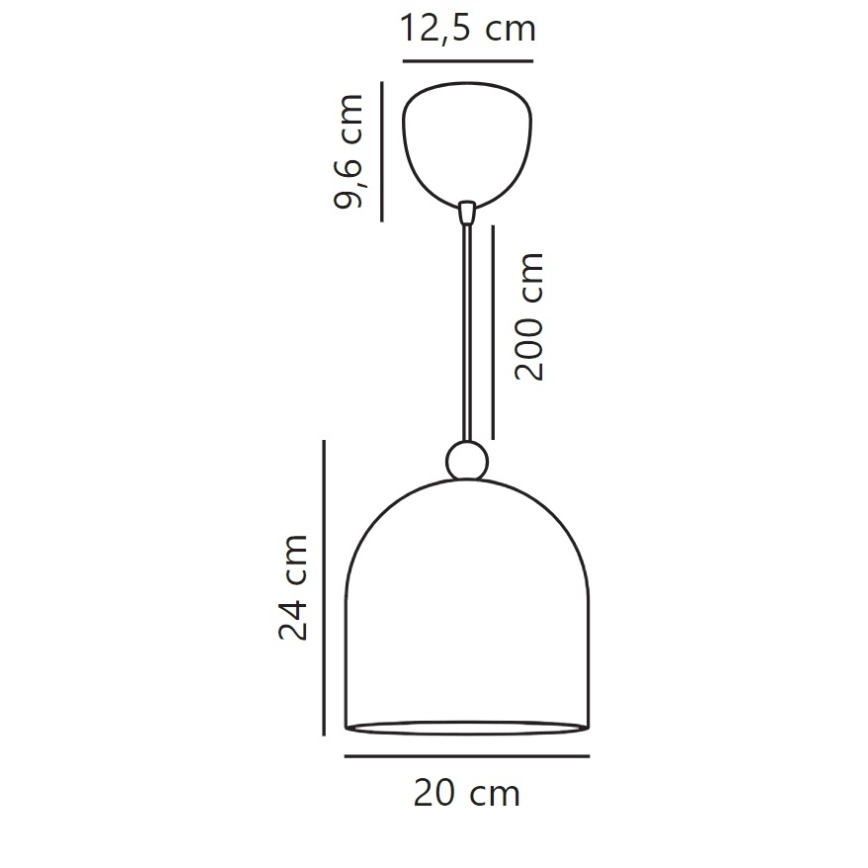 Nordlux - Pendel GASTON 1xE27/40W/230V blå/hvid