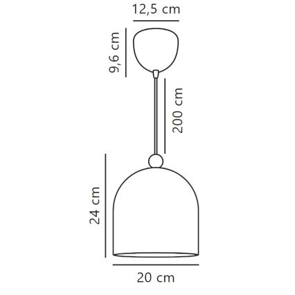 Nordlux - Pendel GASTON 1xE27/40W/230V lyserød/hvid
