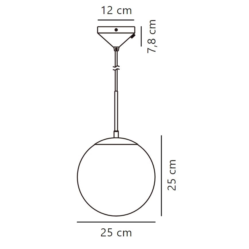 Nordlux - Pendel GRANT 1xE27/25W/230V diameter 25 cm