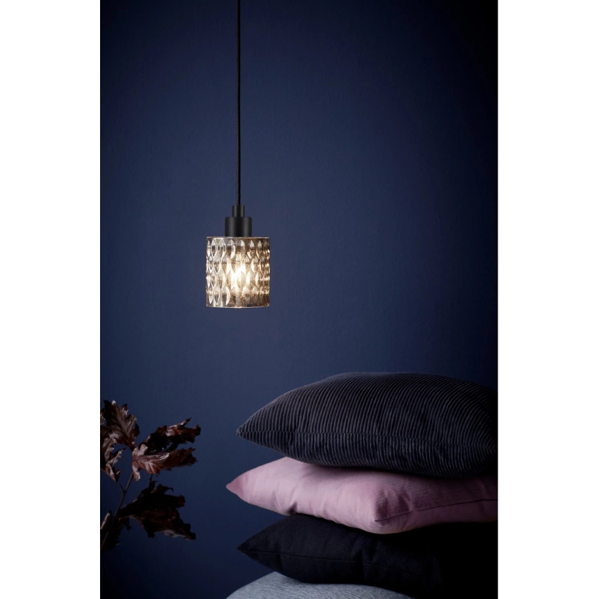 Nordlux - Pendel HOLLYWOOD 1xE27/60W/230V røget