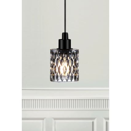 Nordlux - Pendel HOLLYWOOD 1xE27/60W/230V røget
