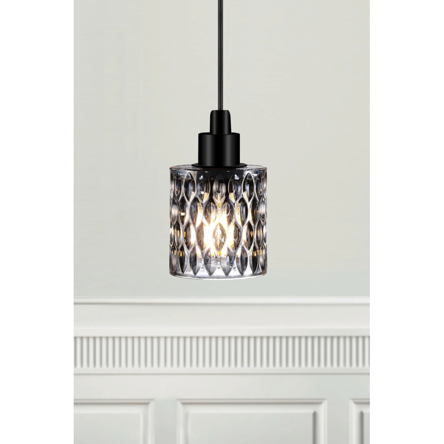 Nordlux - Pendel HOLLYWOOD 1xE27/60W/230V røget