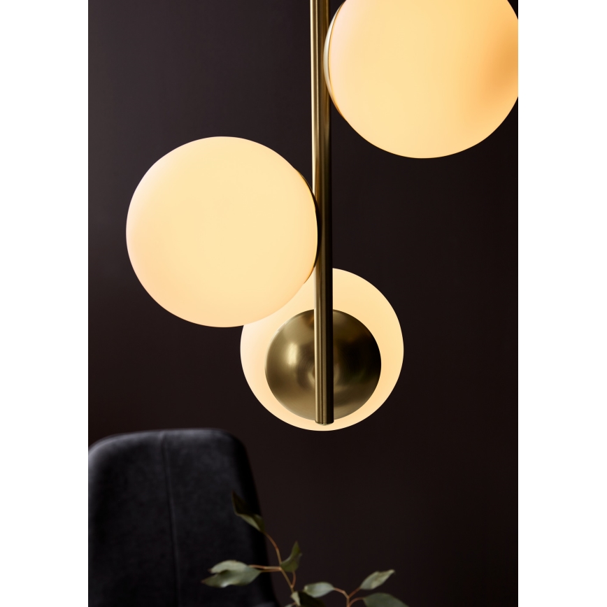 Nordlux - Pendel LILLY 3xE14/40W/230V guldfarvet