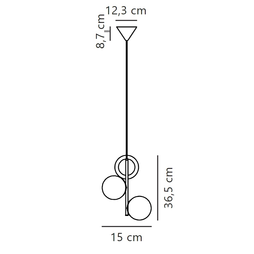 Nordlux - Pendel LILLY 3xE14/40W/230V guldfarvet