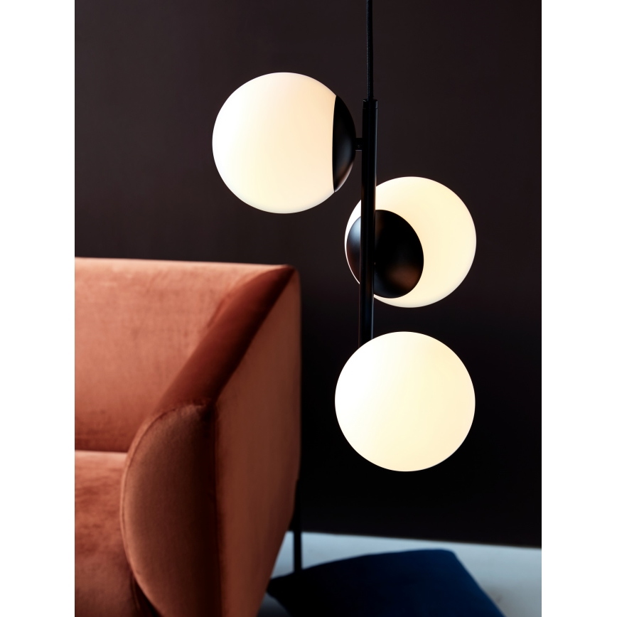 Nordlux - Pendel LILLY 3xE14/40W/230V sort