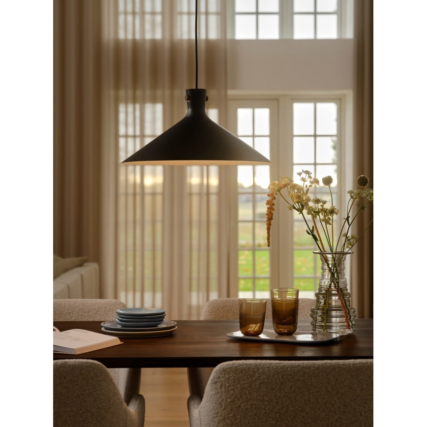 Nordlux - Pendel med kabel DORINA 1xE27/60W/230V, sort