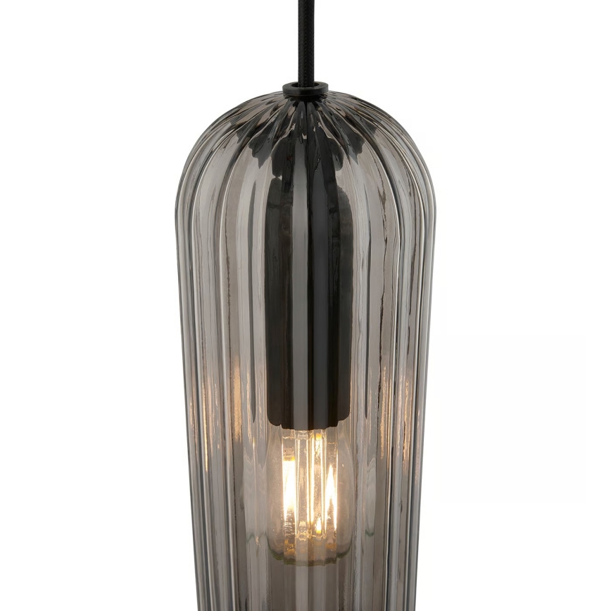 Nordlux - Pendel med kabel MIELLA 1xE27/25W/230V røgfarvet