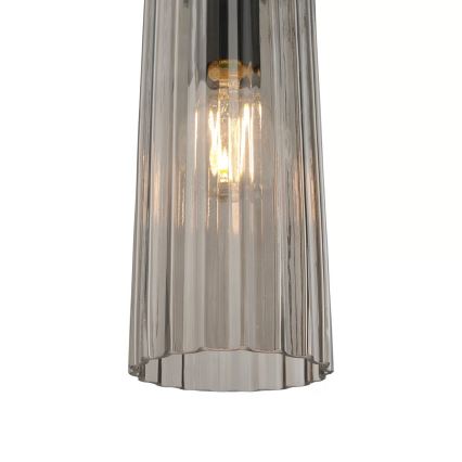 Nordlux - Pendel med kabel MIELLA 1xE27/25W/230V røgfarvet