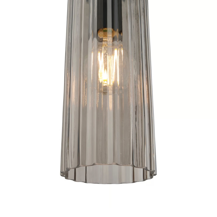 Nordlux - Pendel med kabel MIELLA 1xE27/25W/230V røgfarvet