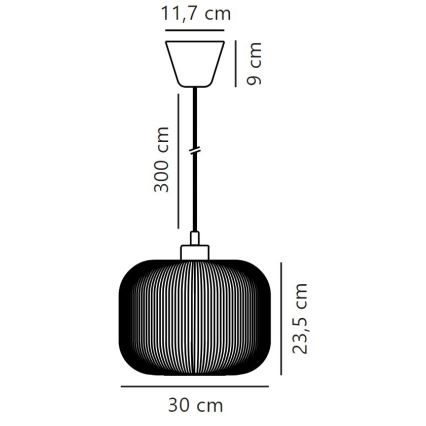 Nordlux - Pendel MILFORD 1xE27/40W/230V diameter 30 cm