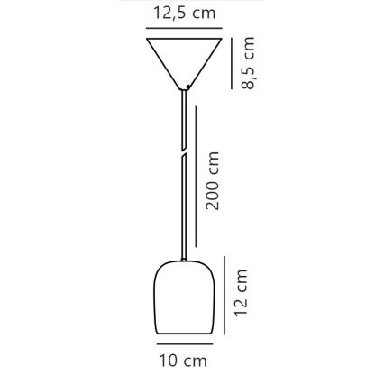 Nordlux - Pendel NOTTI 1xE27/25W/230V sort
