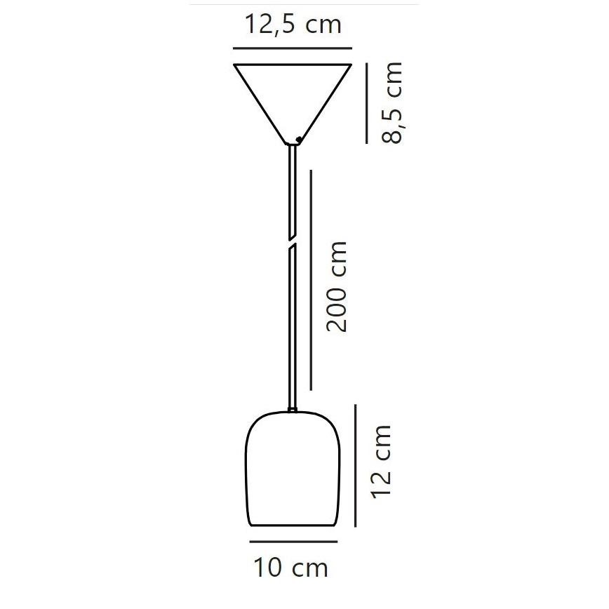 Nordlux - Pendel NOTTI 1xE27/25W/230V sort
