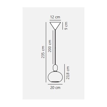 Nordlux - Pendel NOTTI 1xE27/40W/230V grå