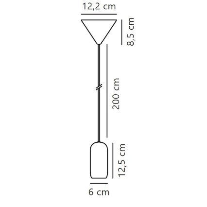 Nordlux - Pendel NOTTI 1xE27/40W/230V grå