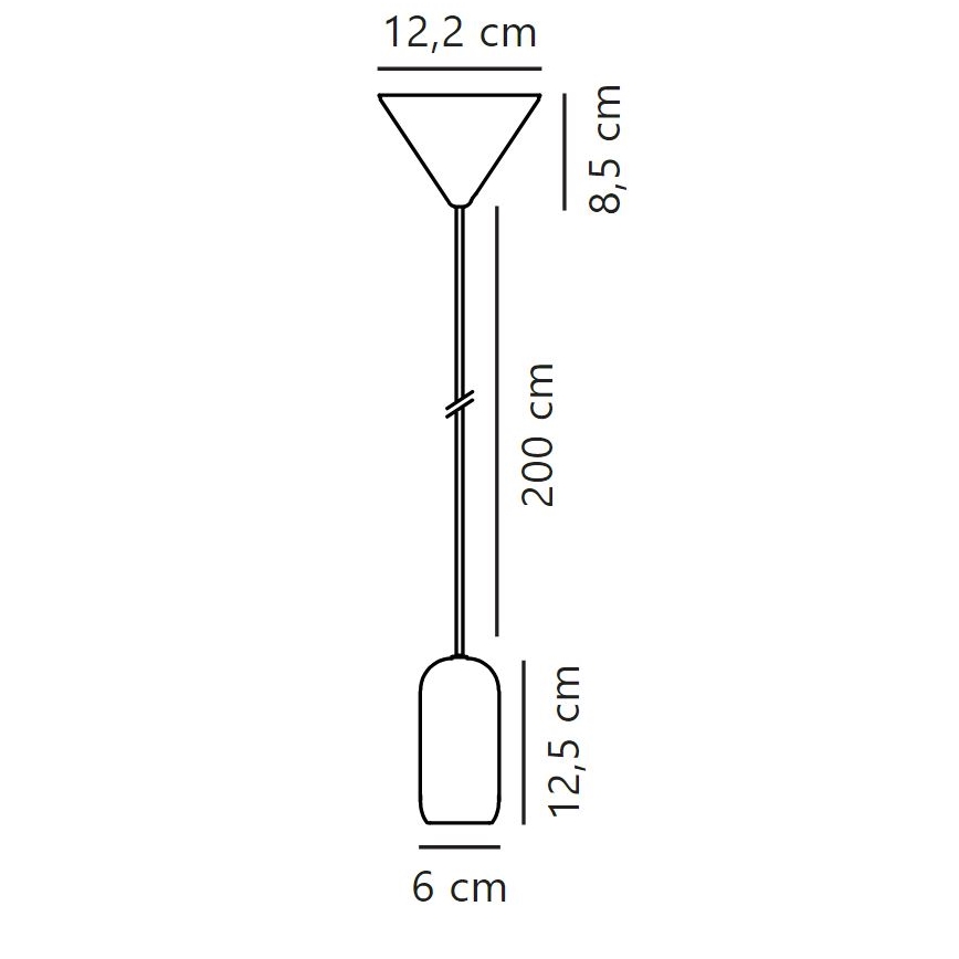 Nordlux - Pendel NOTTI 1xE27/40W/230V grå