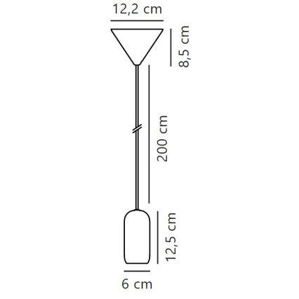 Nordlux - Pendel NOTTI 1xE27/40W/230V sort