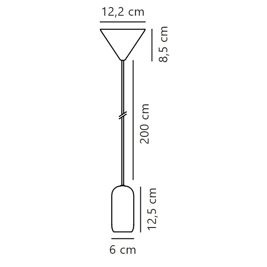 Nordlux - Pendel NOTTI 1xE27/40W/230V sort
