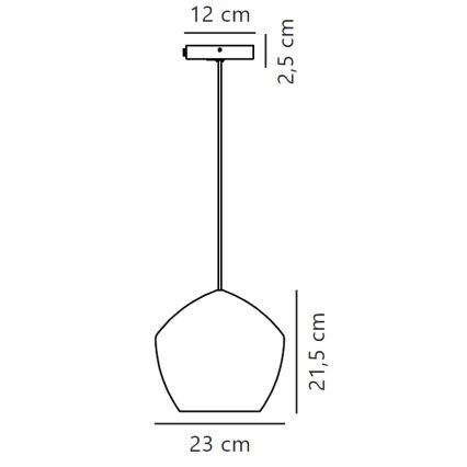 Nordlux - Pendel ORBIFORM 1xE27/40W/230V sort/grå