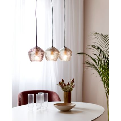 Nordlux - Pendel ORBIFORM 3xE14/25W/230V sort/grå