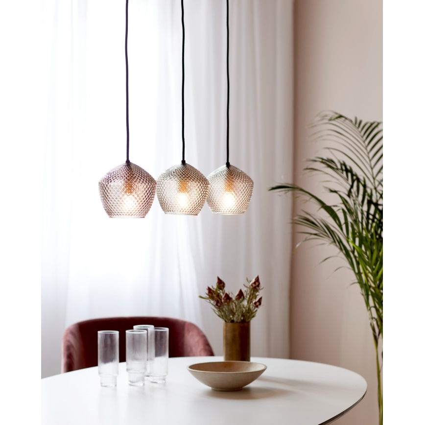 Nordlux - Pendel ORBIFORM 3xE14/25W/230V sort/grå