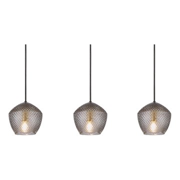 Nordlux - Pendel ORBIFORM 3xE14/25W/230V sort/grå