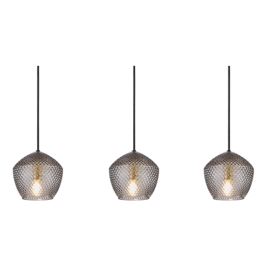 Nordlux - Pendel ORBIFORM 3xE14/25W/230V sort/grå
