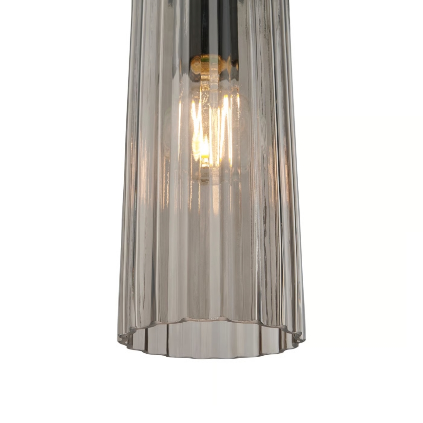 Nordlux - Pendel på kabel MIELLA 3xE27/25W/230V sort/røget
