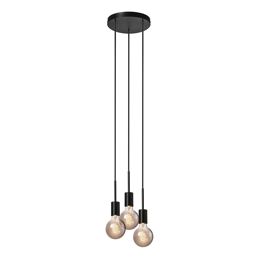 Nordlux - Pendel på kabel PACO 3xE27/25W/230V sort