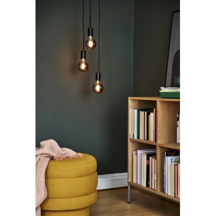 Nordlux - Pendel på kabel PACO 3xE27/25W/230V sort