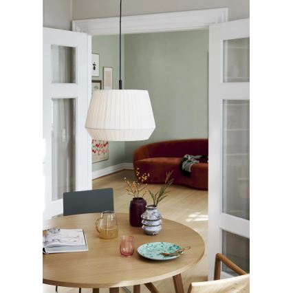 Nordlux - Pendel på ledning DICTE 1xE27/60W/230V Ø40 cm hvid