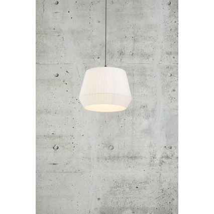 Nordlux - Pendel på ledning DICTE 1xE27/60W/230V Ø40 cm hvid