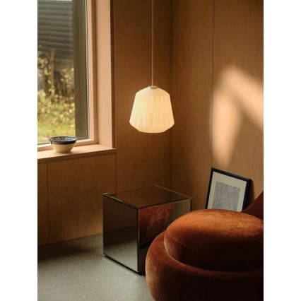 Nordlux - Pendel på ledning ELBIE 1xE27/15W/230V Ø 24 cm hvid