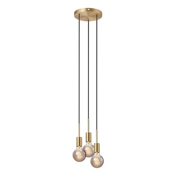 Nordlux - Pendel på ledning PACO 3xE27/25W/230V messing