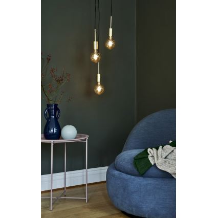 Nordlux - Pendel på ledning PACO 3xE27/25W/230V messing