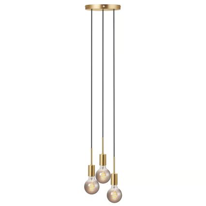 Nordlux - Pendel på ledning PACO 3xE27/25W/230V messing
