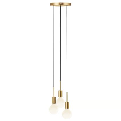 Nordlux - Pendel på ledning PACO 3xE27/25W/230V messing