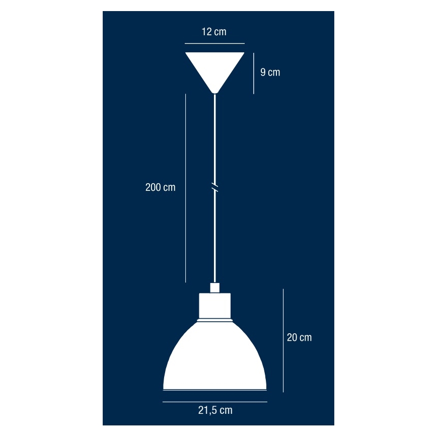 Nordlux - Pendel på ledning POP 1xE27/40W/230V sort