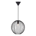 Nordlux - Pendel på wire BERONI 1xE27/60W/230V sort Ø 35 cm