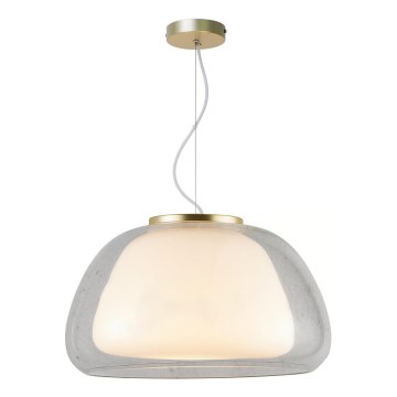 Nordlux - Pendel på wire JELLY 1xE27/40W/230V hvid/gennemsigtig