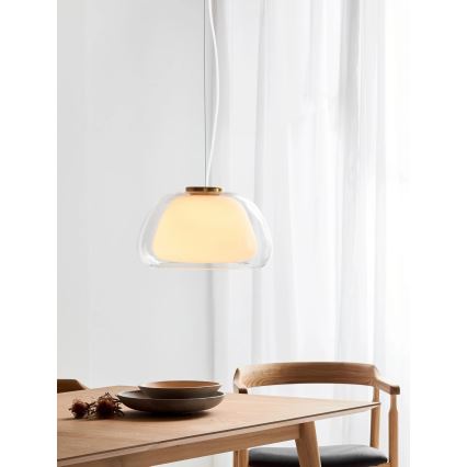 Nordlux - Pendel på wire JELLY 1xE27/40W/230V hvid/gennemsigtig