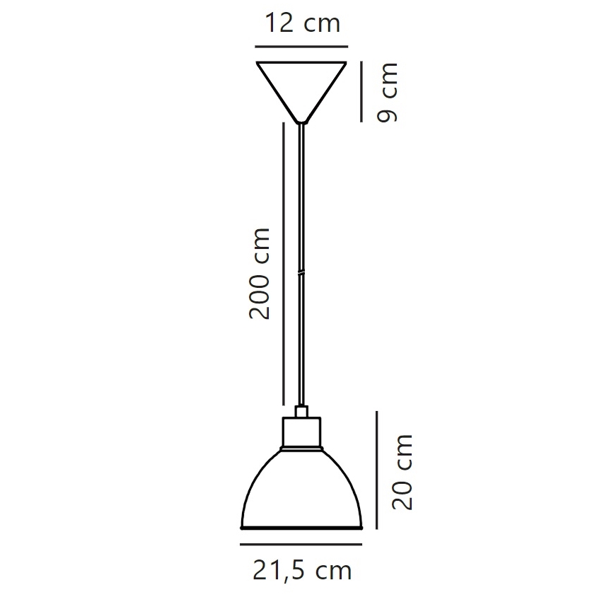 Nordlux - Pendel POP 1xE27/40W/230V antracit