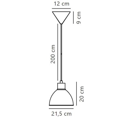 Nordlux - Pendel POP 1xE27/40W/230V sort/skinnende krom