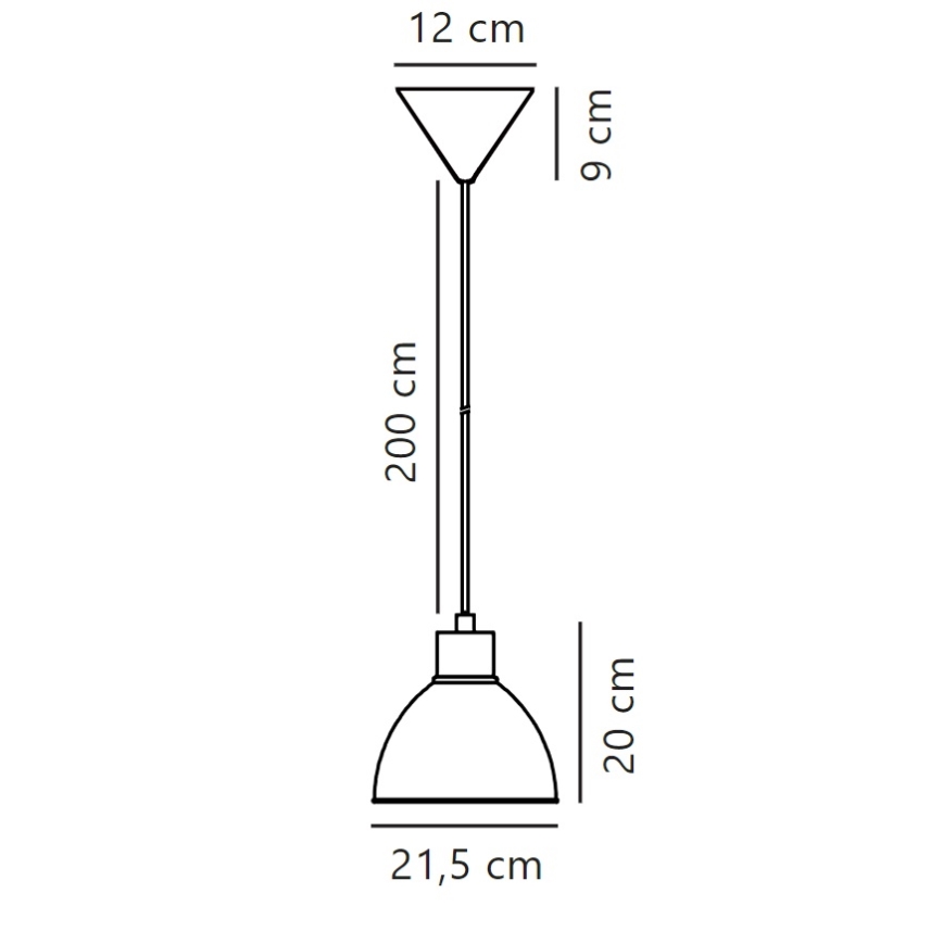 Nordlux - Pendel POP 1xE27/40W/230V sort/skinnende krom