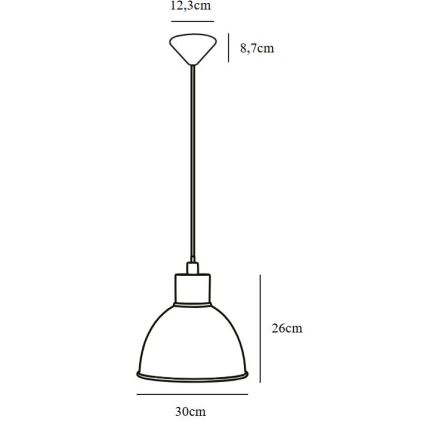 Nordlux - Pendel POP 1xE27/60W/230V sort