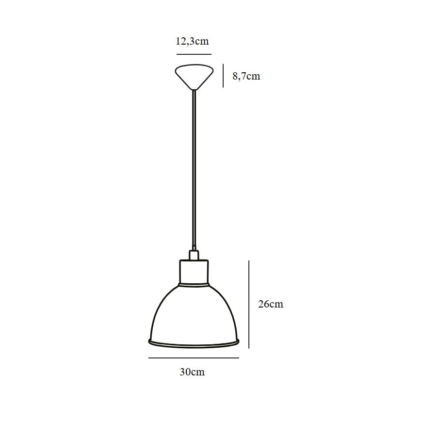 Nordlux - Pendel POP 1xE27/60W/230V sort