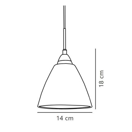 Nordlux - Pendel READ 1xE14/40W/230V skinnende krom