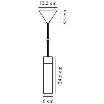 Nordlux - Pendel TILO 1xGU10/15W/230V sort