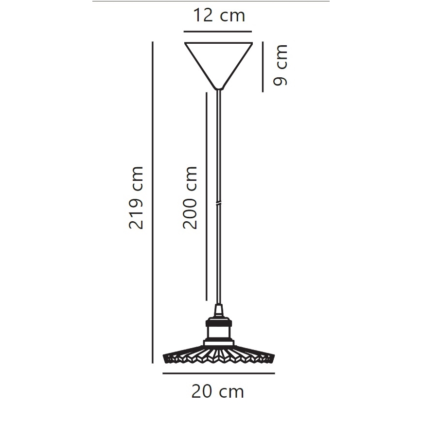 Nordlux - Pendel TORINA 1xE27/40W/230V diameter 20 cm